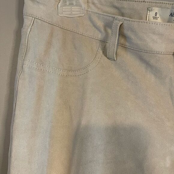 VTG Abercrombie & Fitch Suede Jegging in Cream | SZ 8 - Picture 9 of 16